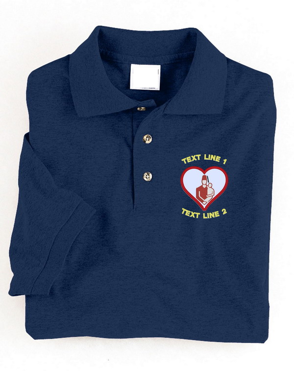 Shriner w/ Child Heart Polo (image for) Shriner w/ Child Heart Polo